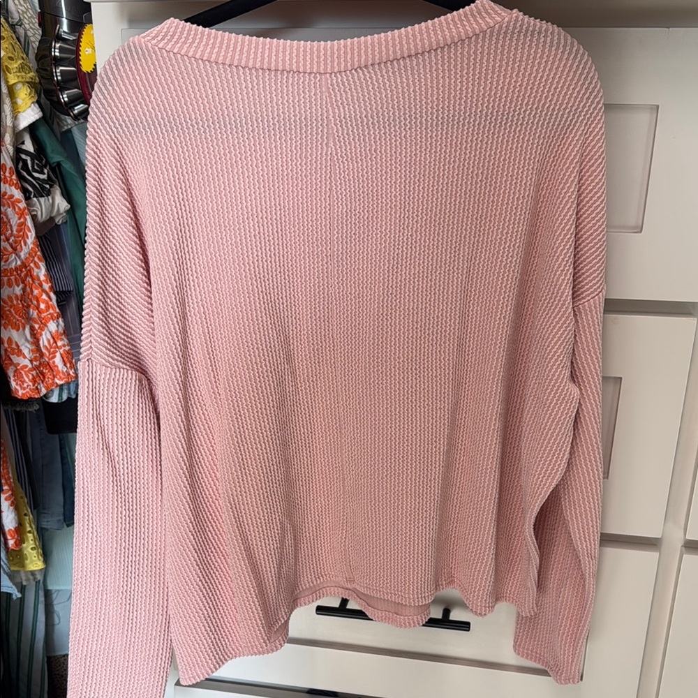 Pink Knit Sweater Top - Picture 3 of 3